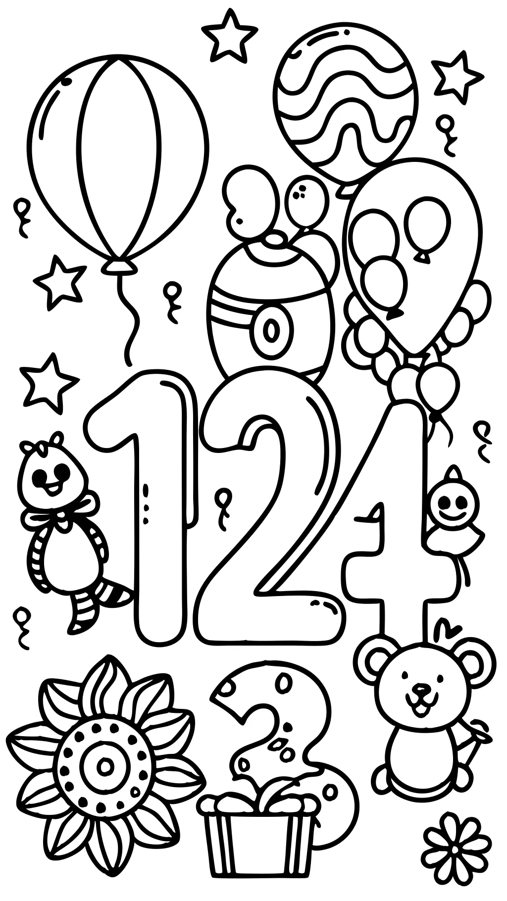 color the number coloring pages